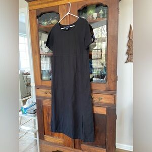 Vintage TY wear - Black Linen/cotton Maxi Dress